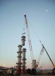 Монтаж колонн, Омск, 2010 год